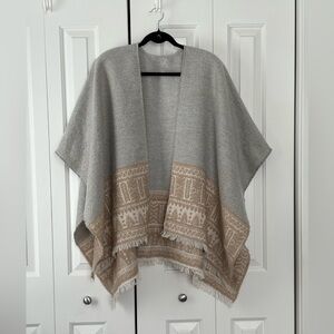 Lucy Brand Southwestern Fringe Poncho Shawl